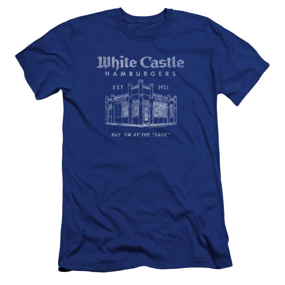 White Castle - By The Sack-hbo Short Sleeve Adult 30/1 - Royal Blue T-shirt