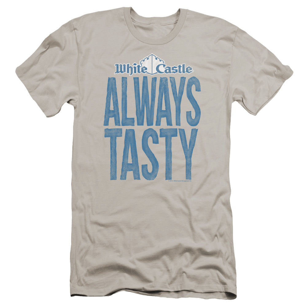 White Castle - Always Tasty-premuim Canvas Adult Slim Fit 30/1 - Silver