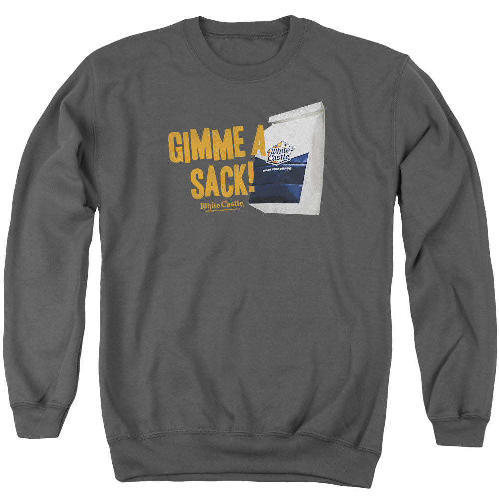 White Castle - Gimmie A Sack - Adult Crewneck Sweatshirt - Charcoal