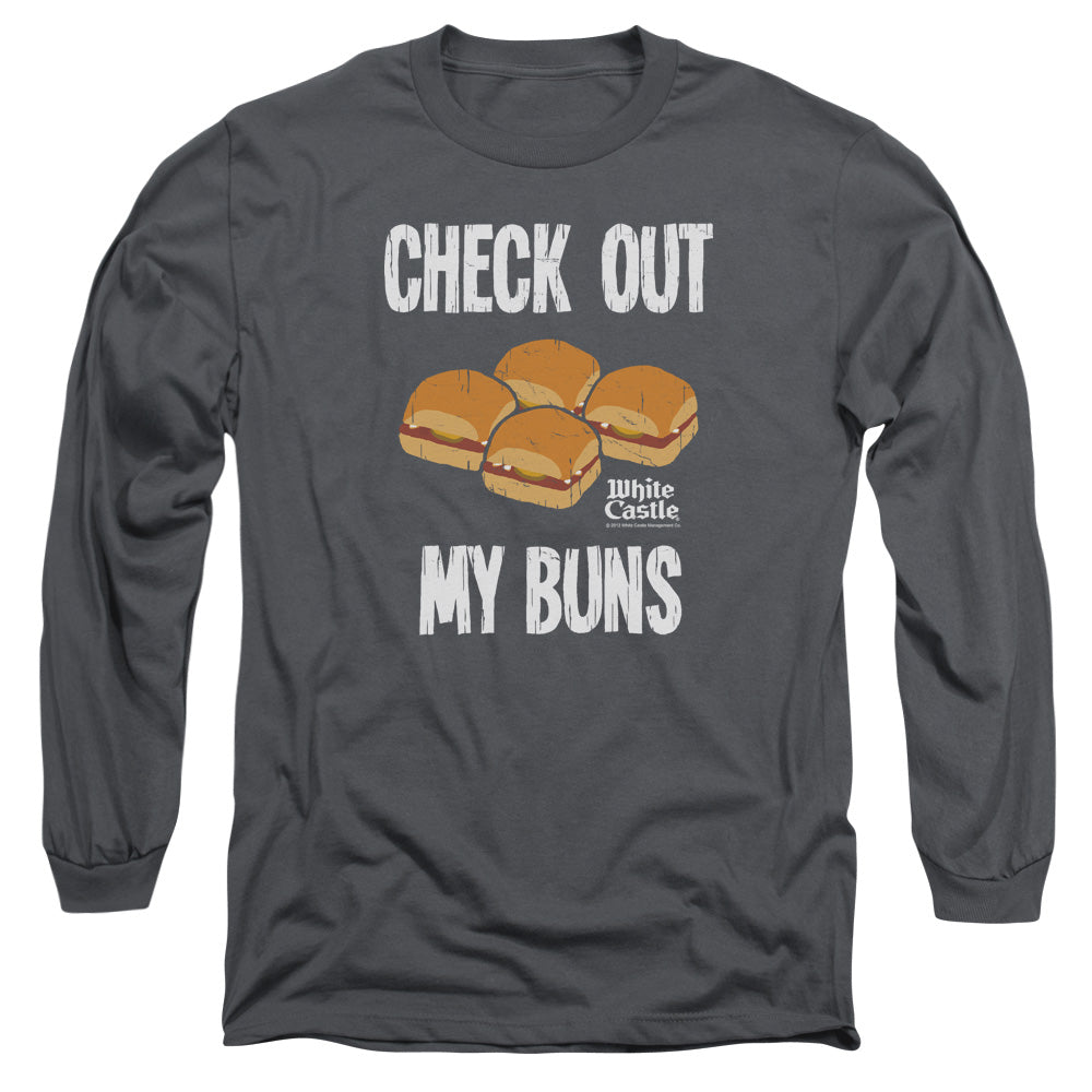 White Castle - My Buns - Long Sleeve Adult 18/1 - Charcoal T-shirt