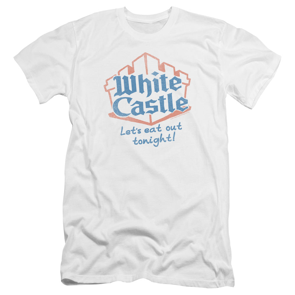 White Castle - Lets Eat-premuim Canvas Adult Slim Fit 30/1 - White