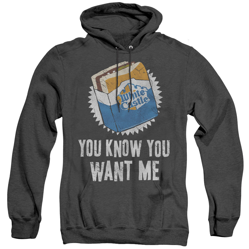 White Castle - Want Me - Adult Heather Hoodie - Black
