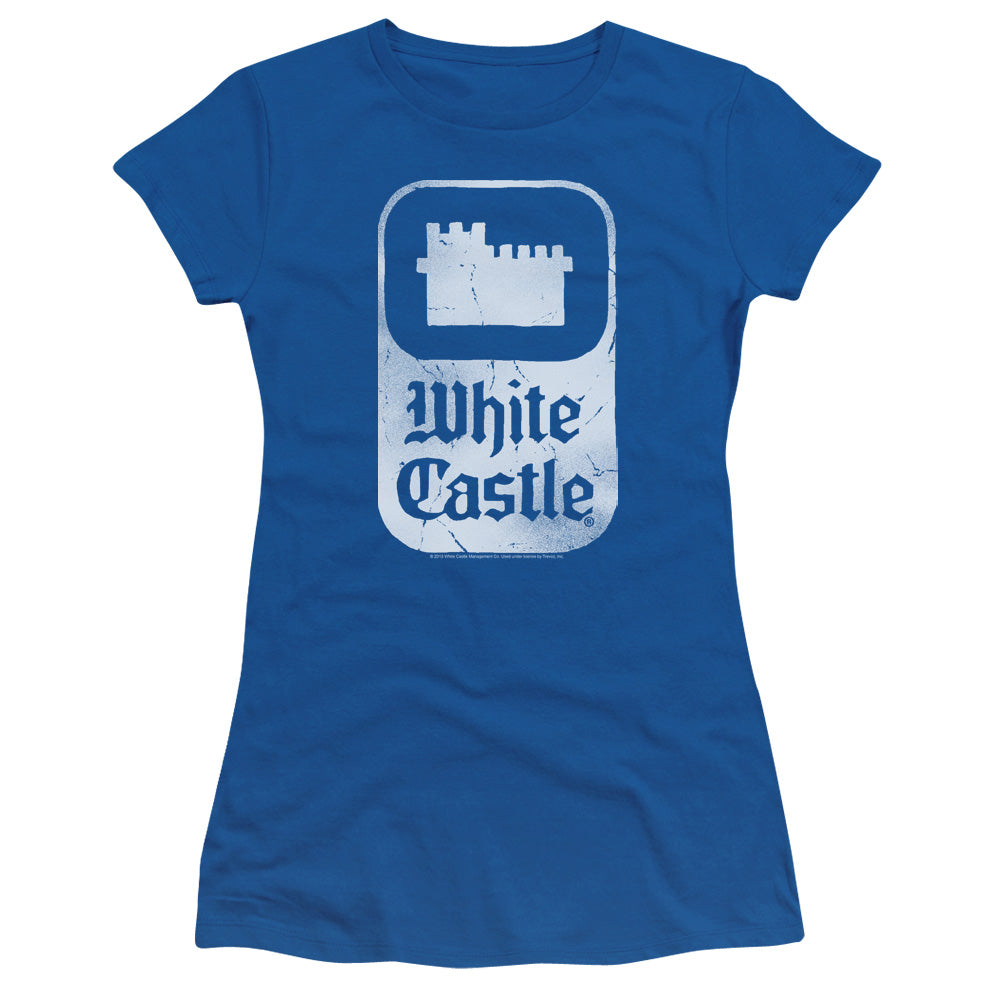 White Castle - Classic Logo - Short Sleeve Junior Sheer - Royal Blue T-shirt