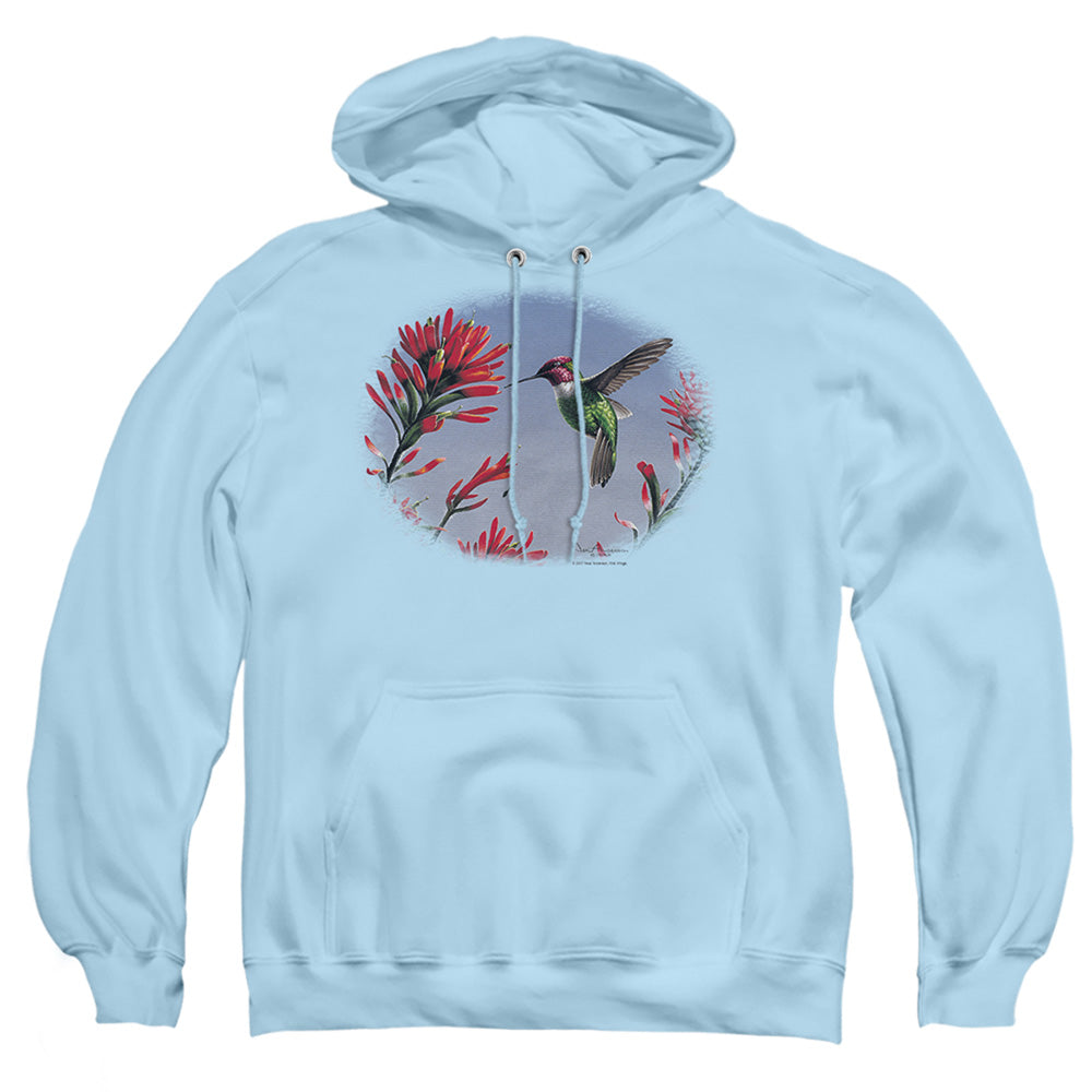 Wildlife - Annas Hummingbird - Adult Pull-over Hoodie - Light Blue