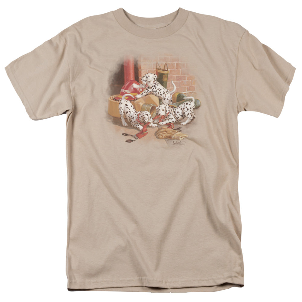 Wildlife - Wheres The Fire? - Short Sleeve Adult 18/1 - Sand T-shirt