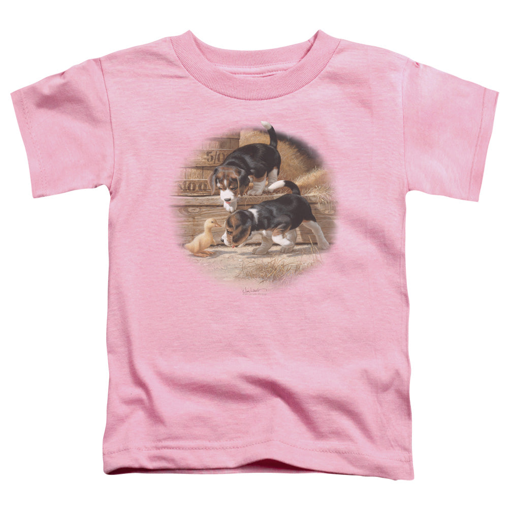 Wildlife - Getting Acquainted - Short Sleeve Toddler Tee - Pink T-shirt