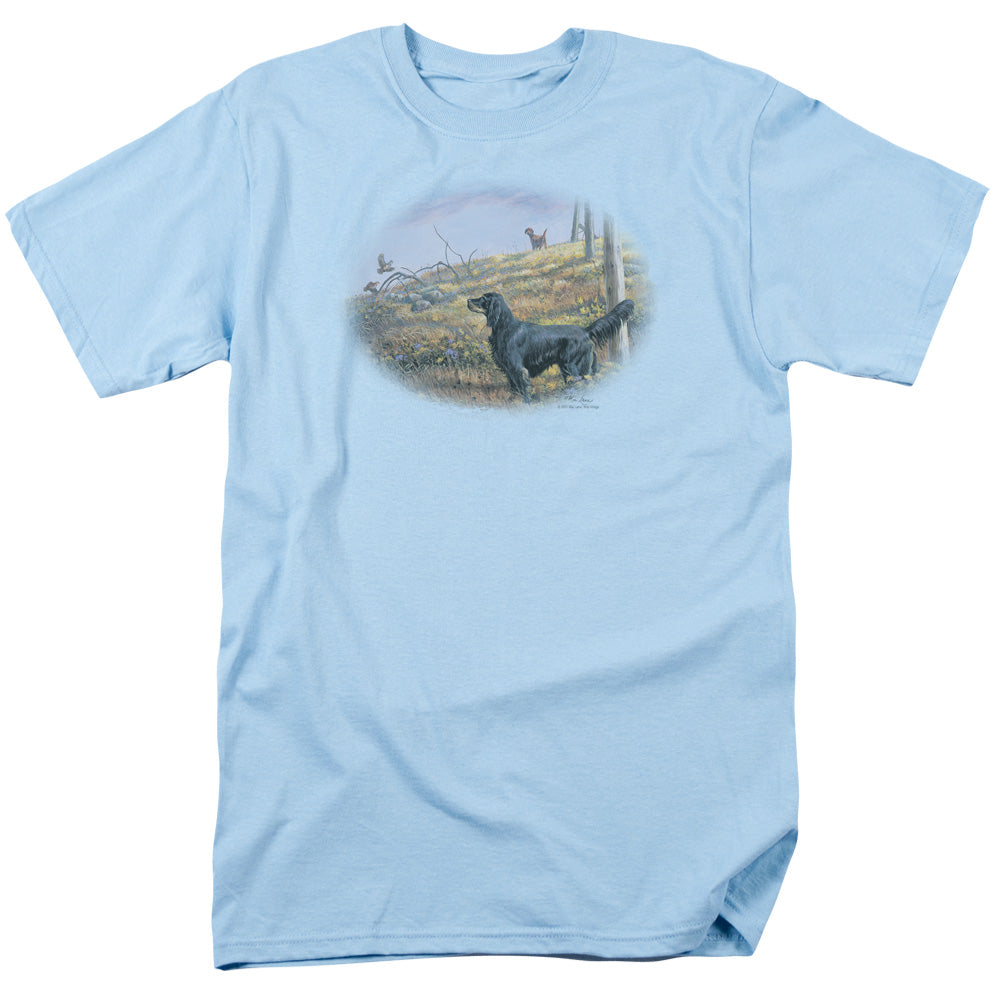Wildlife - Looking Back - Short Sleeve Adult 18/1 - Light Blue T-shirt