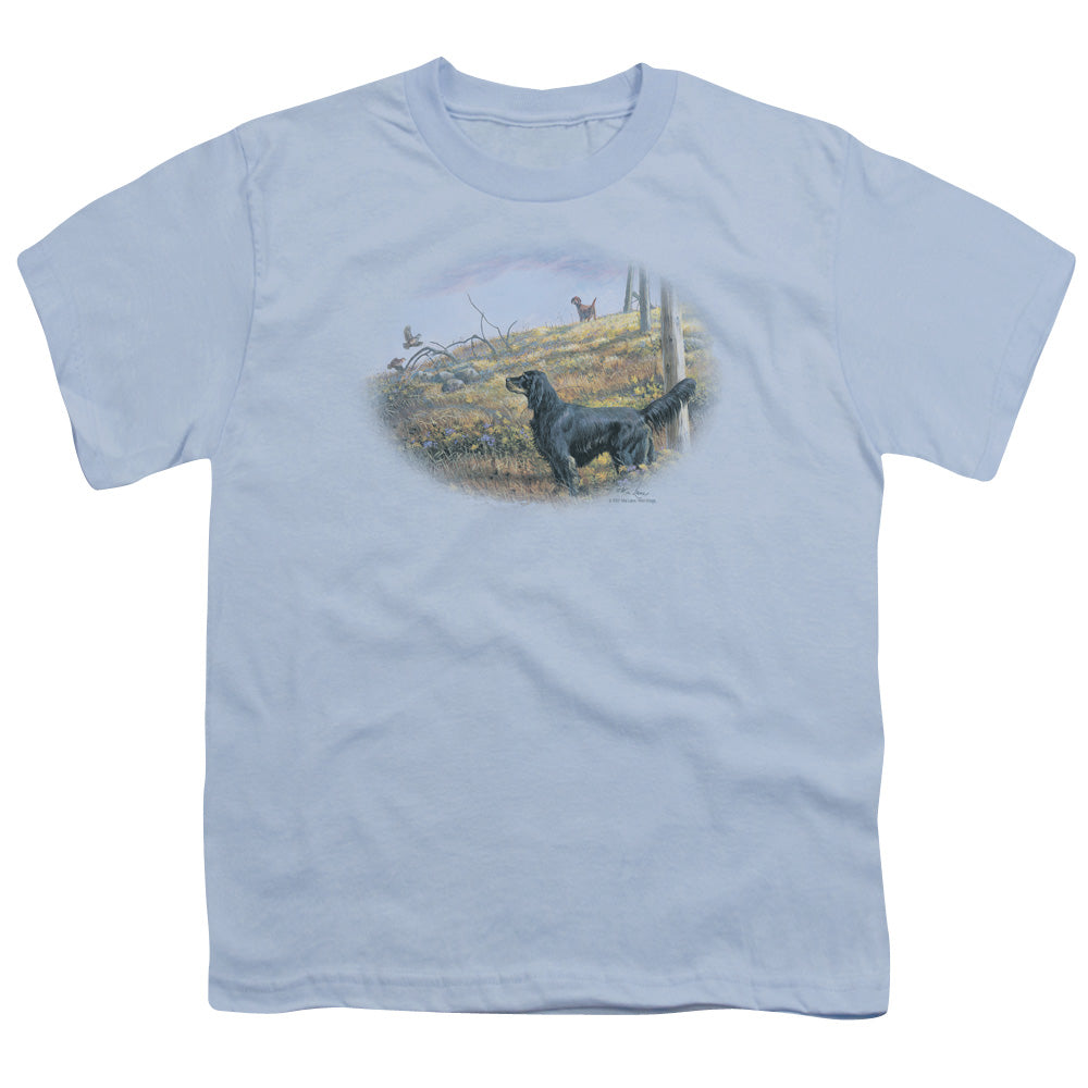Wildlife - Looking Back - Short Sleeve Youth 18/1 - Light Blue T-shirt