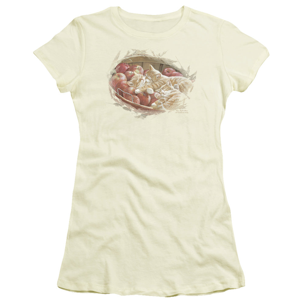WILDLIFE APPLES AND ORANGES - S/S JUNIOR SHEER - CREAM T-Shirt