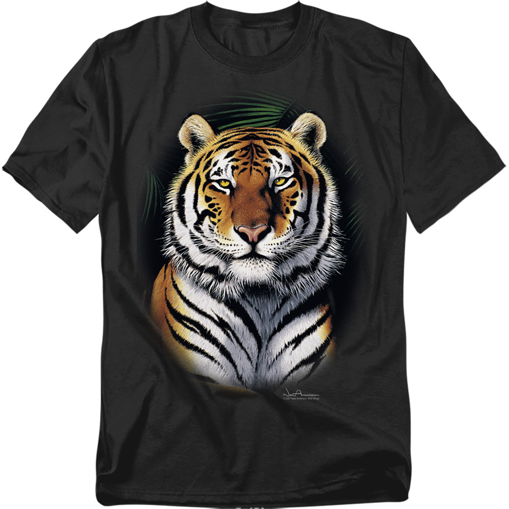 Wildlife - Jungle Fire - Short Sleeve Adult 18/1 - Black T-shirt