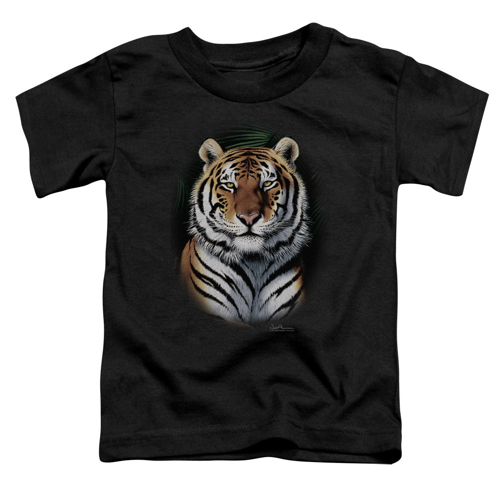 Wildlife - Jungle Fire - Short Sleeve Toddler Tee - Black T-shirt