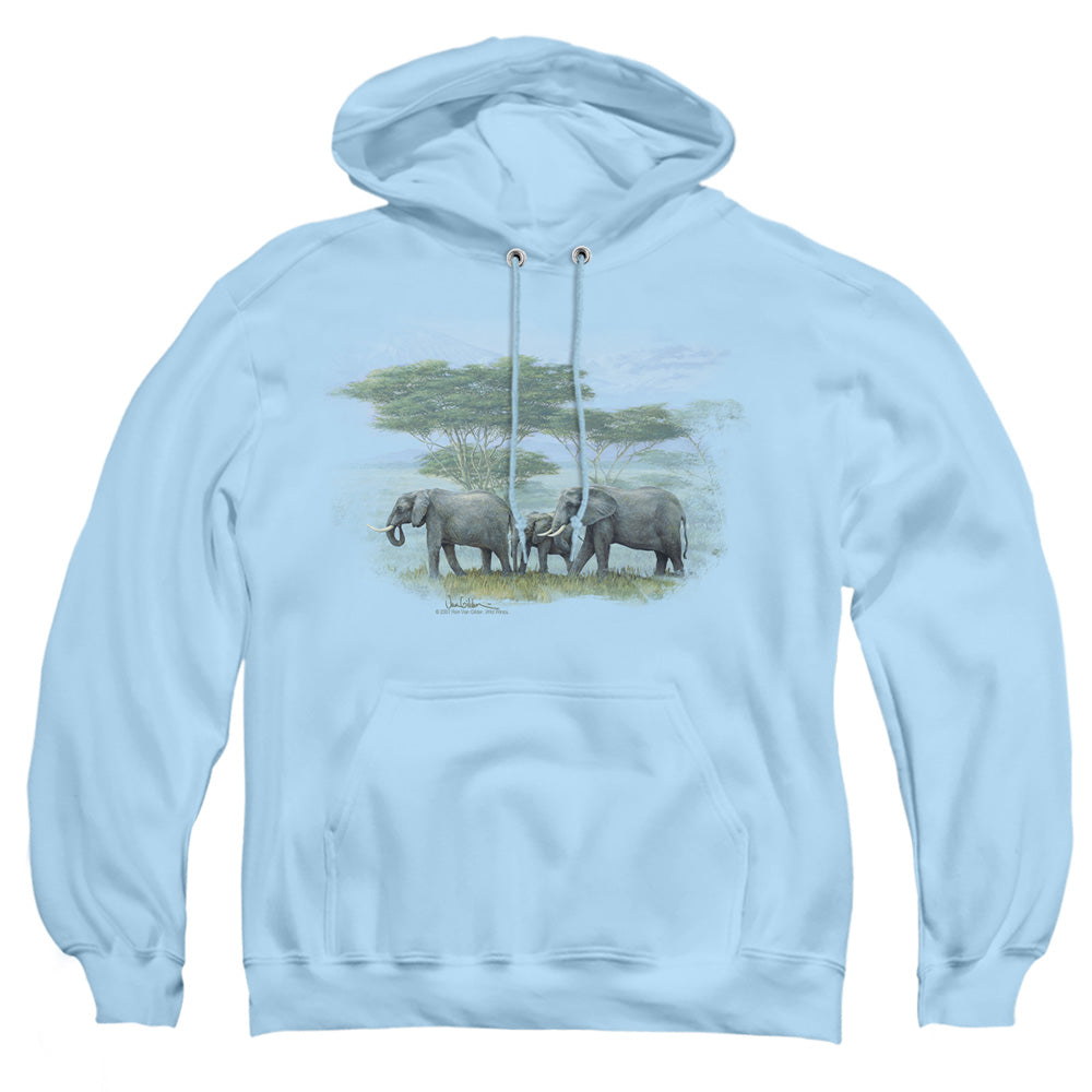 Wildlife - Heart Of Africa - Adult Pull-over Hoodie - Light Blue