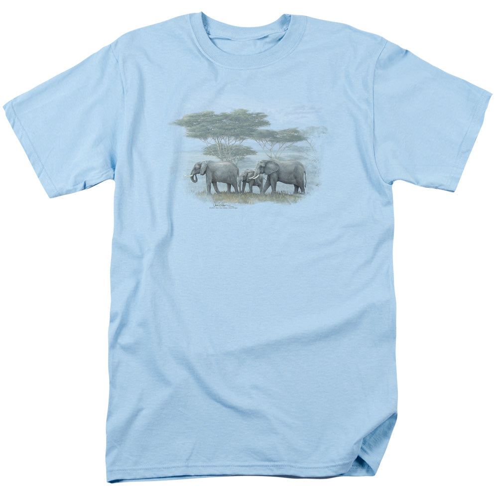 Wildlife - Heart Of Africa - Short Sleeve Adult 18/1 - Light Blue T-shirt