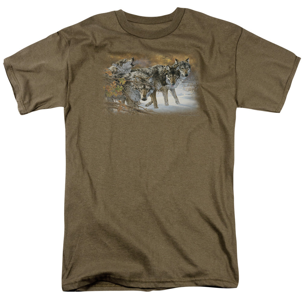 Wildlife - Body Language - Short Sleeve Adult 18/1 - Safari Green T-shirt