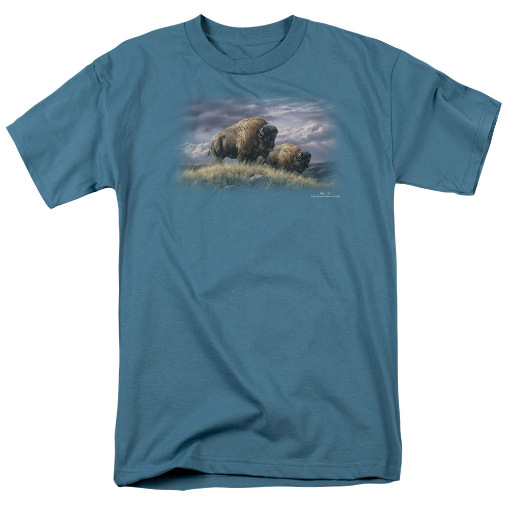 Wildlife - Nomads Of The Plains - Short Sleeve Adult 18/1 - Slate T-shirt