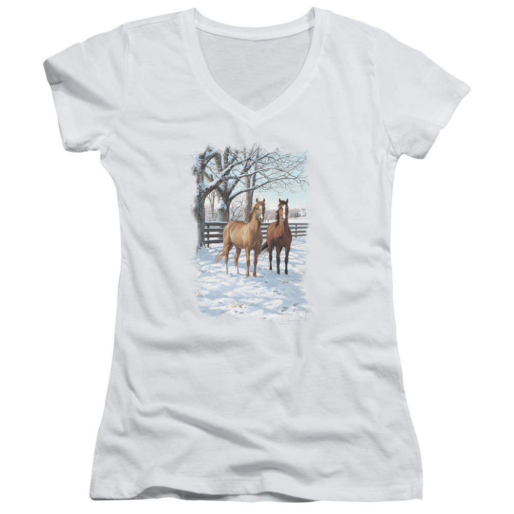 Wildlife - Coffee And Chocolate - Junior V-neck - White