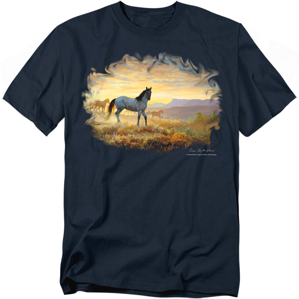 Wildlife - Dust At Dawn - Short Sleeve Adult 18/1 - Navy T-shirt