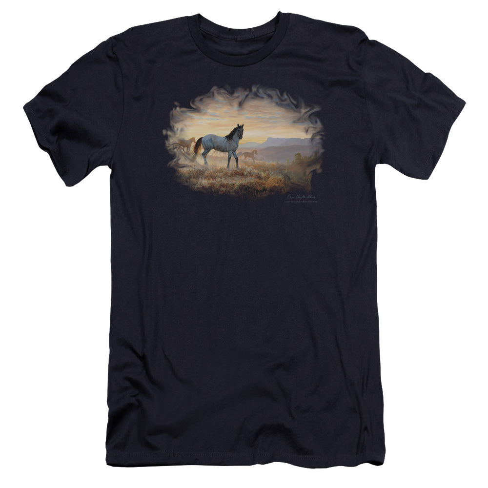 Wildlife - Dust At Dawn-premuim Canvas Adult Slim Fit 30/1 - Navy