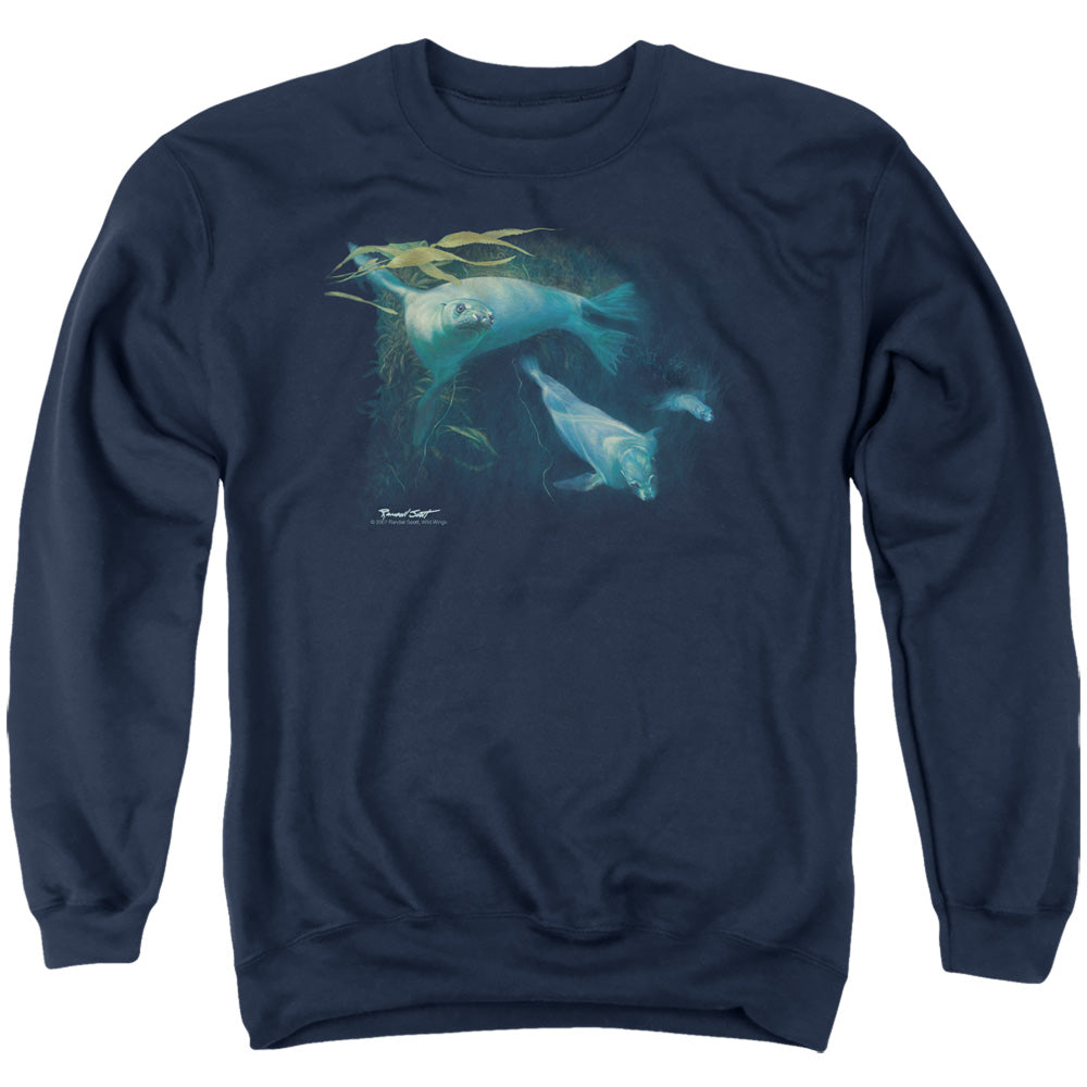 Wildlife - Kelp Patrol - Adult Crewneck Sweatshirt - Navy