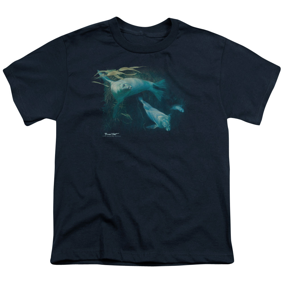 Wildlife - Kelp Patrol - Short Sleeve Youth 18/1 - Navy T-shirt
