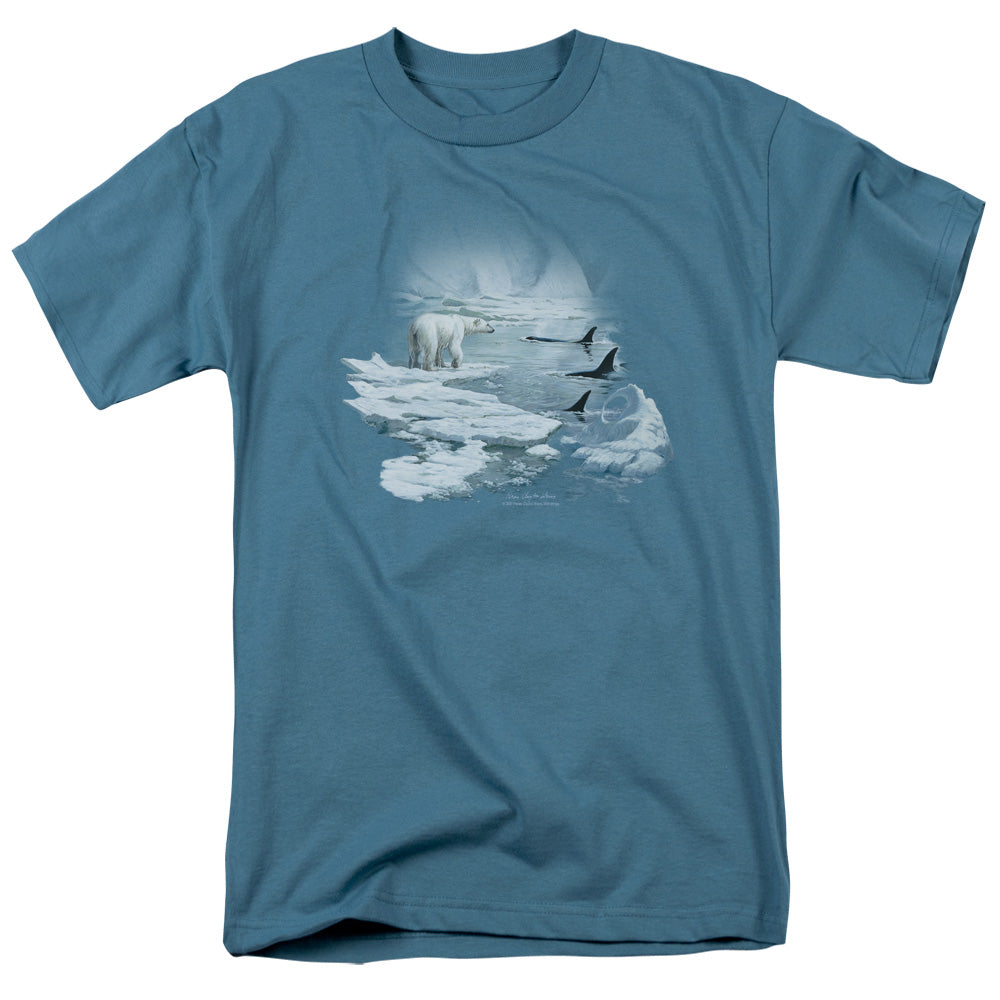 Wildlife - Glaciers Egdge - Short Sleeve Adult 18/1 - Slate T-shirt