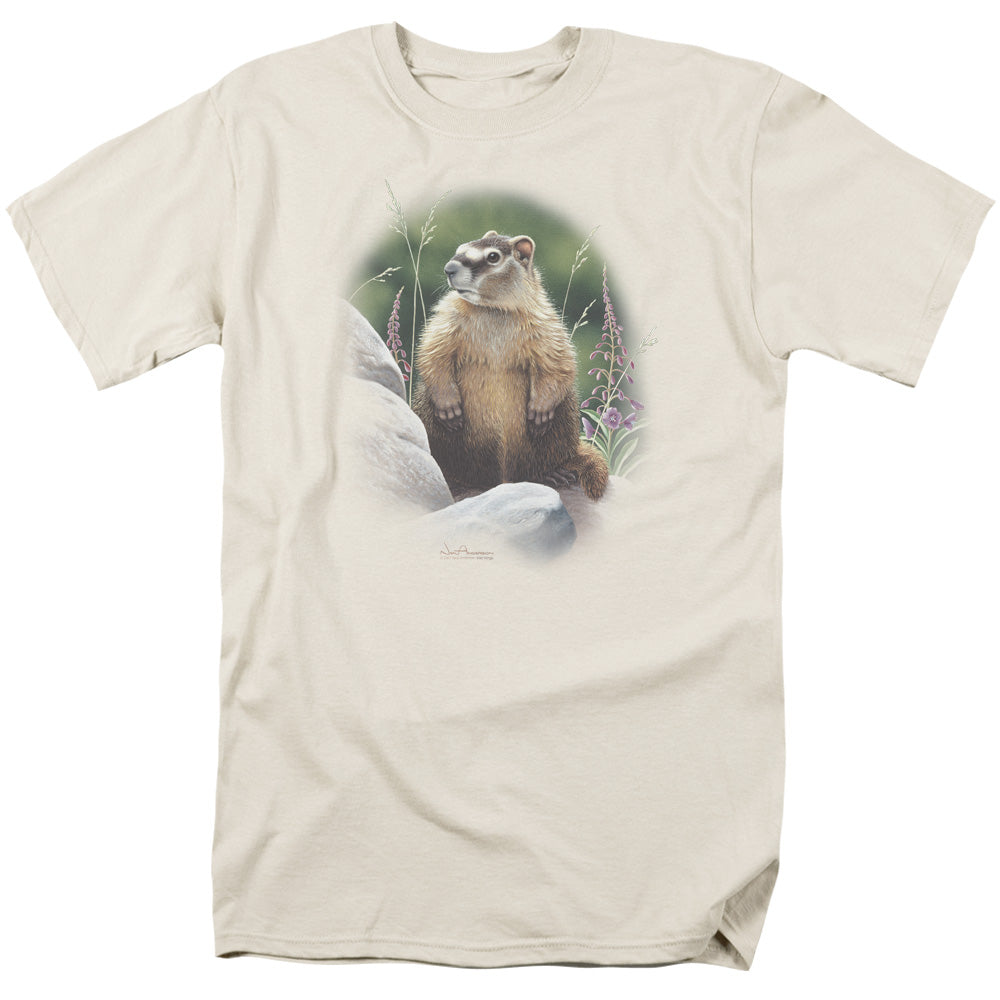 Wildlife - Marmot - Short Sleeve Adult 18/1 - Cream T-shirt