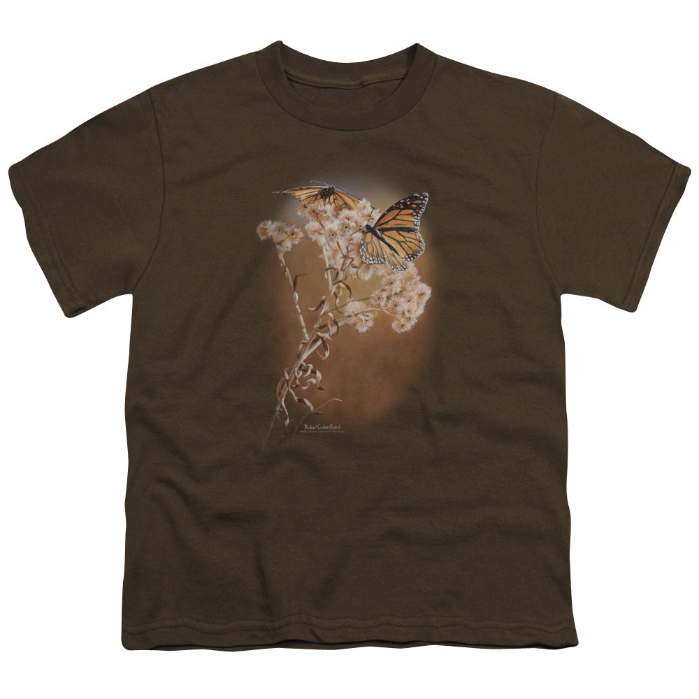 Wildlife - Delicate Dance - Short Sleeve Youth 18/1 - Coffee T-shirt
