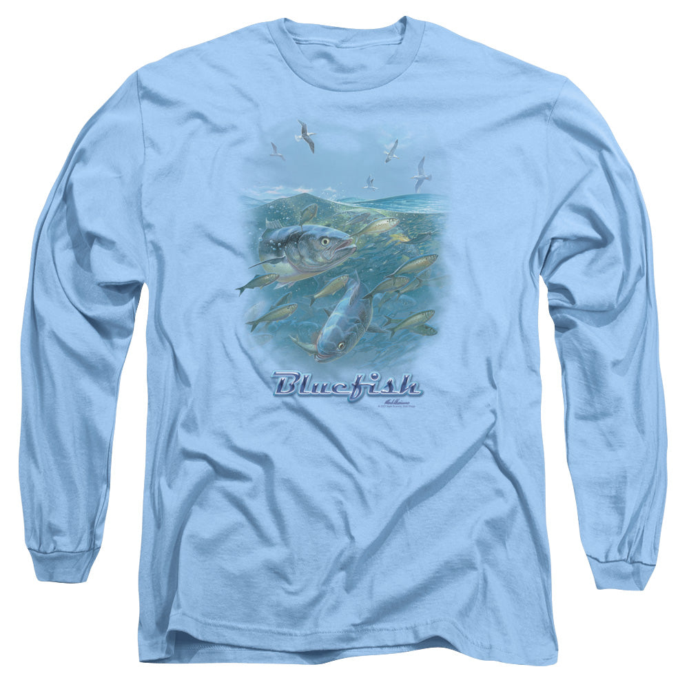 Wildlife - Blue Mayhem - Long Sleeve Adult 18/1 - Carolina Blue T-shirt