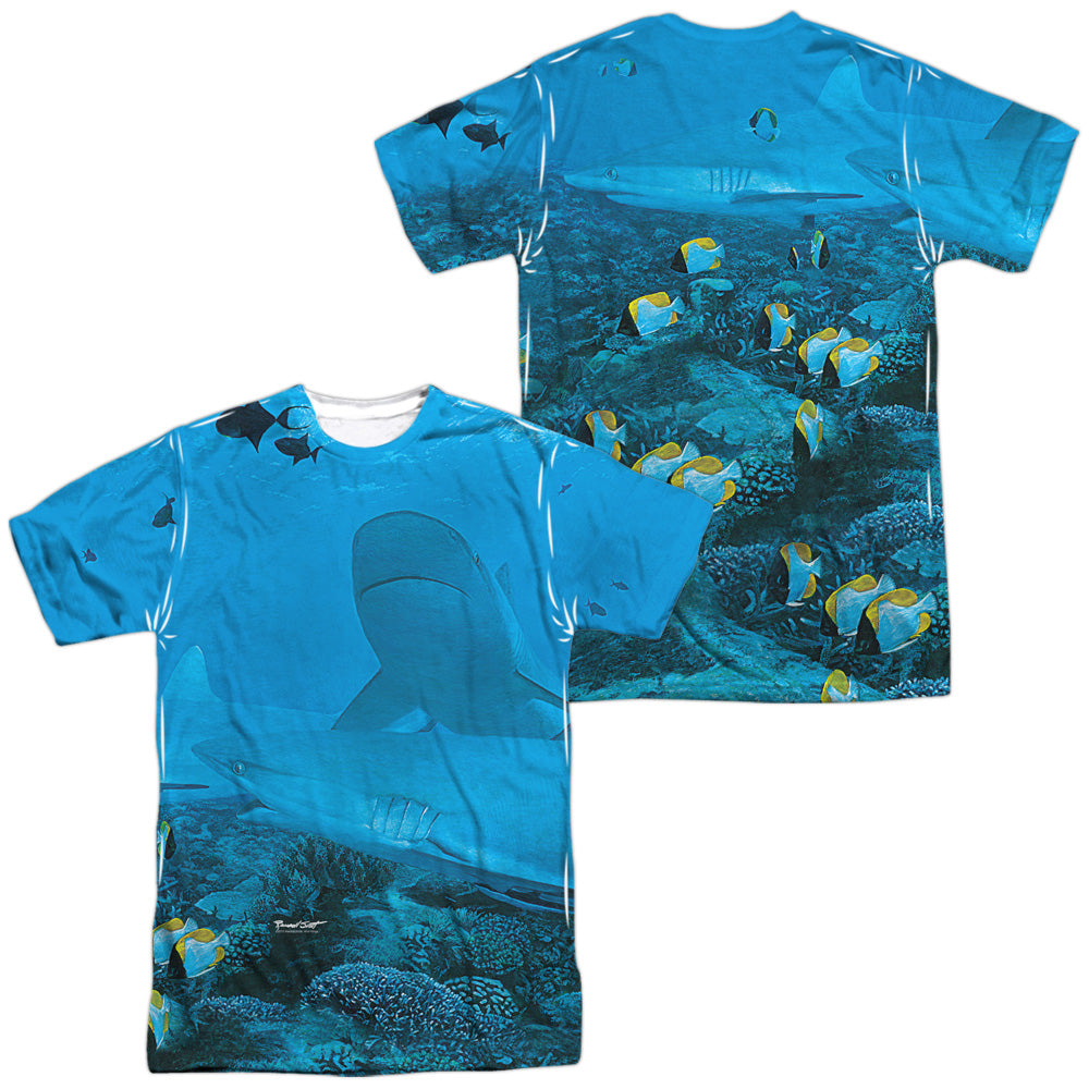 Wild Wings - Frenzy (Front/back Print) - Short Sleeve Adult Poly Crew - White T-shirt