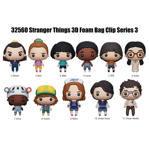 Stranger Things 3D Foam Bag Clip (One Random)