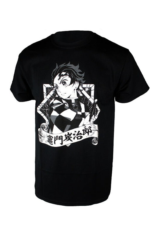 Demon Slayer Tanjiro Kamada Kanji Black T-Shirt