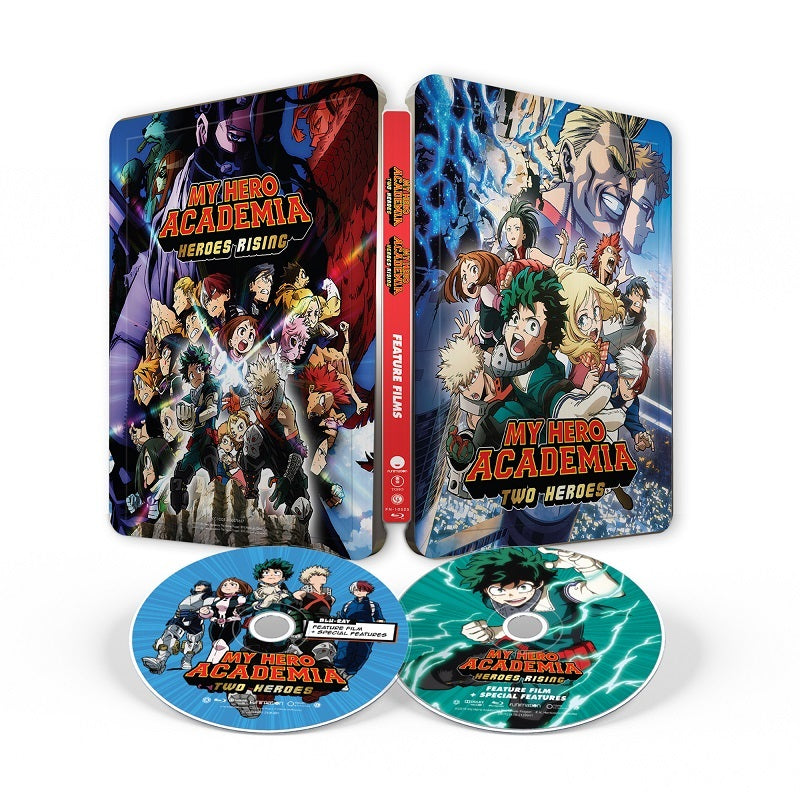 My Hero Academia Two Heroes & Heroes Rising 2 Movie FYE Exclusive Steelbook