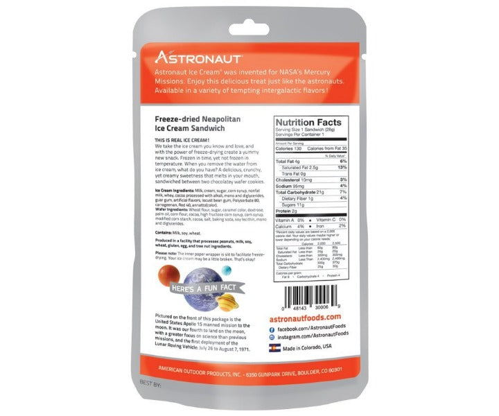 Astronaut Neapolitan Ice Cream Sandwich