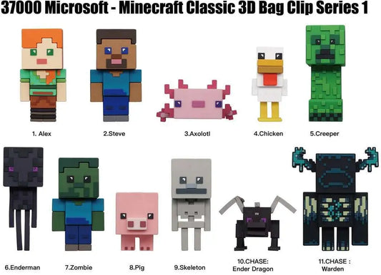 Minecraft 3D Figural Bag Clip Series 1 Mystery Pack (1 random)