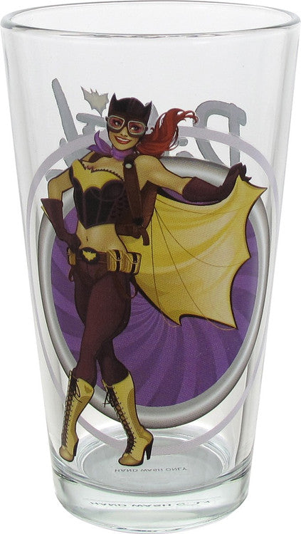 Batgirl Bombshell Toon Tumbler Pint Glass in Yellow