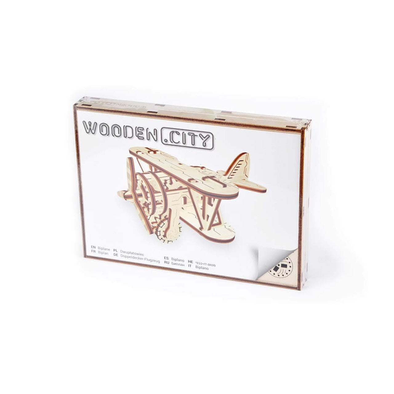 Biplane Mechanical Wooden Model Kit