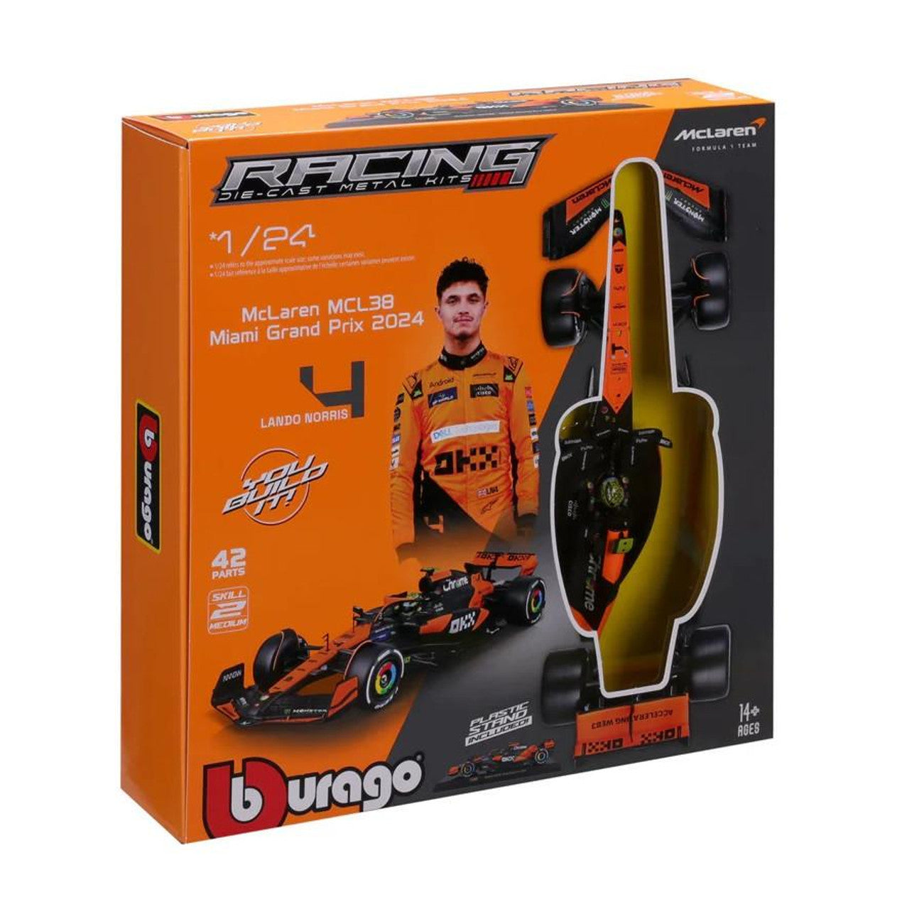 1/24 F1 McLaren MCL38 2024 Norris Diecast Model Kit