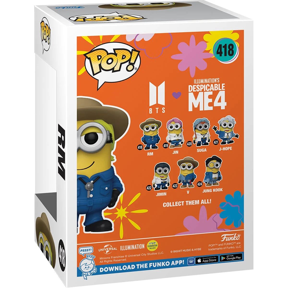 Funko Pop! Despicable Me 4 Minion x BTS RM