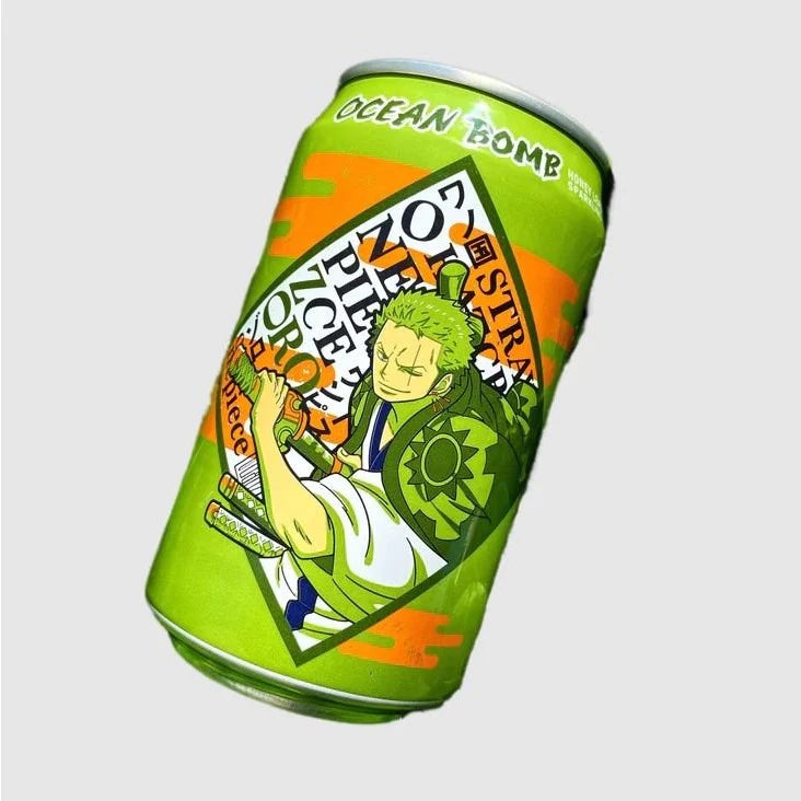 Ocean Bomb One Piece Zoro Honey Lemon Flavoured Sparkling Water Drink