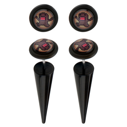 Domo Kun Arms Up Faux Taper Earrings – FYE