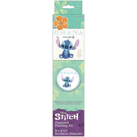 Disney Lilo & Stitch Ohana Diamond Painting Kit 8"x8"