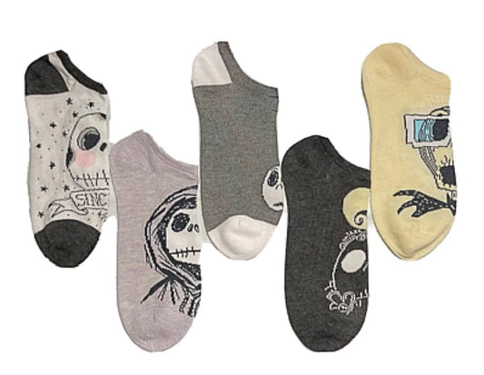 Nightmare Before Christmas Since 1993 No Show Socks 5-Pack