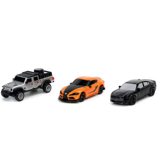 Jada Toys Nano Hollywood Rides: 1.65in Fast & Furious F9 Fast Saga 3-Pack