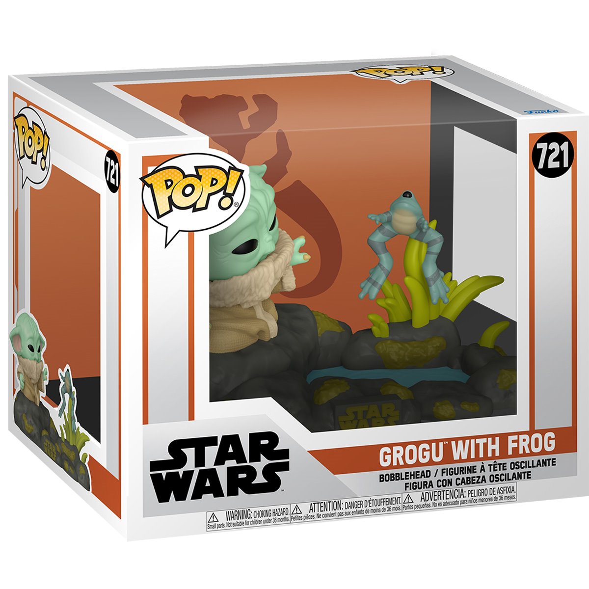 Funko Pop! Star Wars: The Mandalorian Grogu with Frog Deluxe