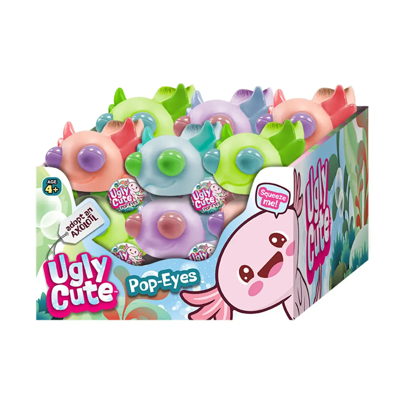 Ugly Cute: Pop-Eyes Axolotl Squishy Toy (One Random)