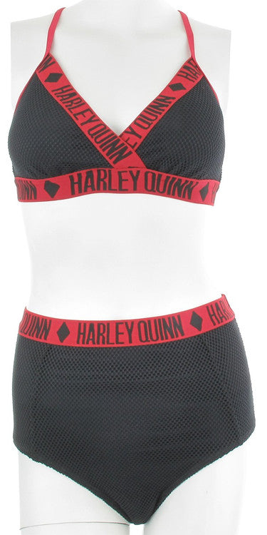 Harley Quinn Cross High Waist Bikini Swimsuit
