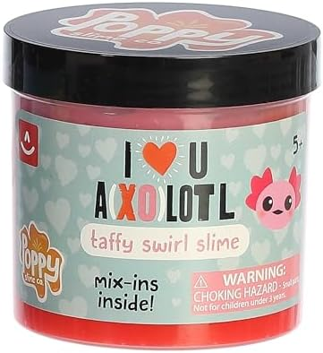 Love You Axolotl Taffy Swirl Slime