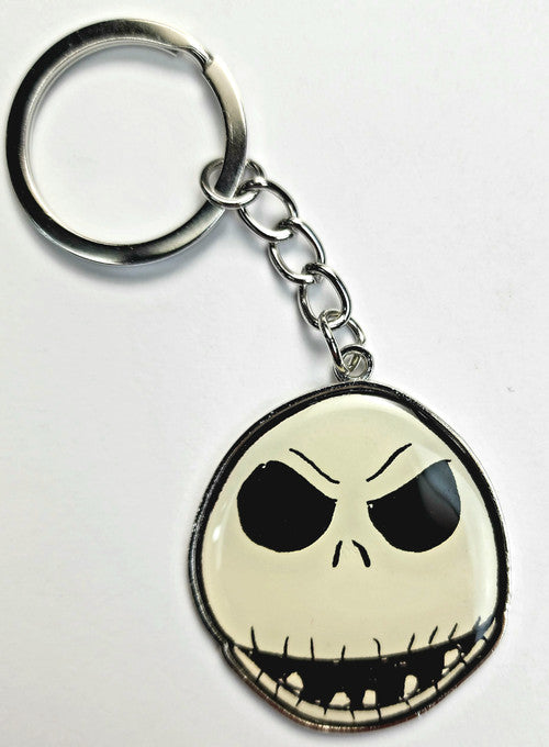 Nightmare Before Christmas Jack Face Keychain in White