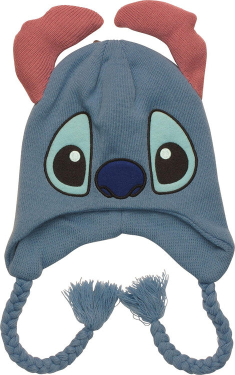 Lilo and Stitch Head Tassel Youth Beanie Hat in Blue