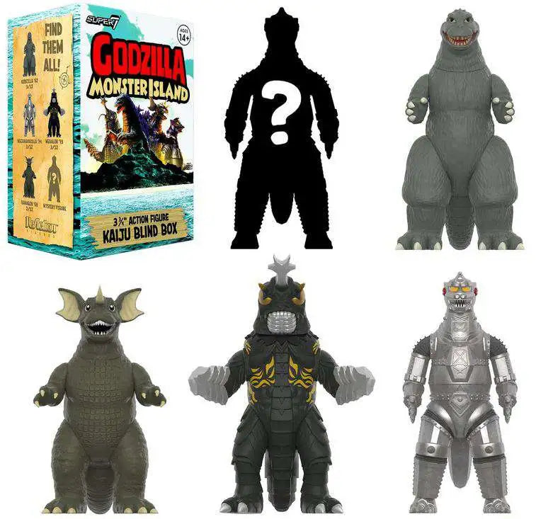 ReAction TOHO Godzilla Kaiju Monster Island 3.75-Inch Mystery Pack (1 random)